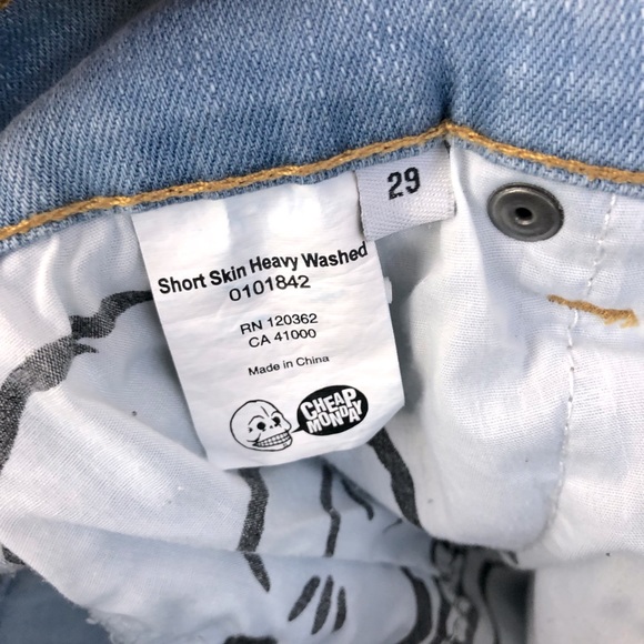 Cheap Monday high waisted denim shorts - Picture 7 of 8